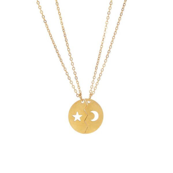 Star and Moon Couple Necklaces